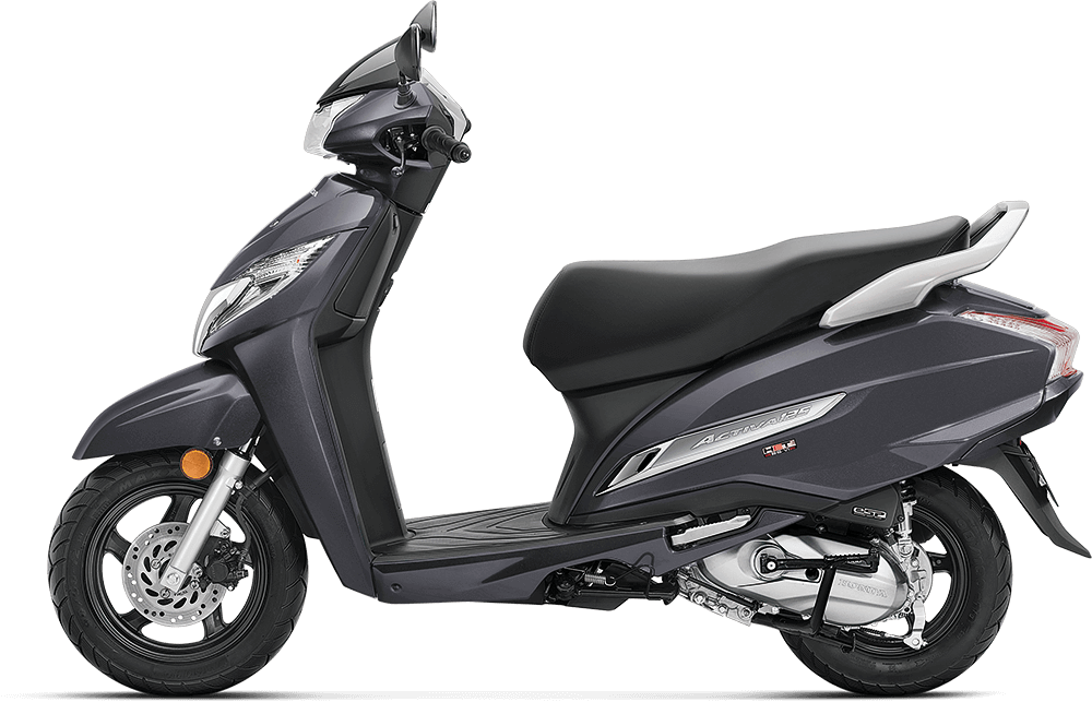 Available Heavy Grey Metallic Honda Activa 125 BS6 at reasonable price exclusively at Rushabh Honda, Nashik. Best Two wheeler Honda Dealers for years.