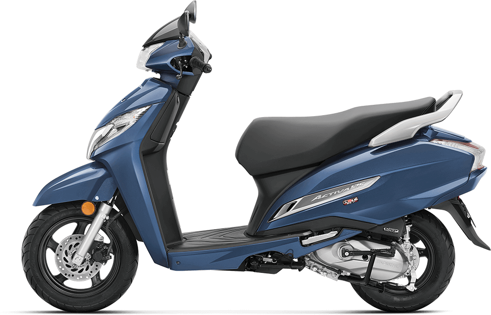 Checkout Blue Metallic Honda Activa 125 BS6 features, price and more exclusively at Rushabh Honda, Nashik. Best Two wheeler Honda Dealers for years.