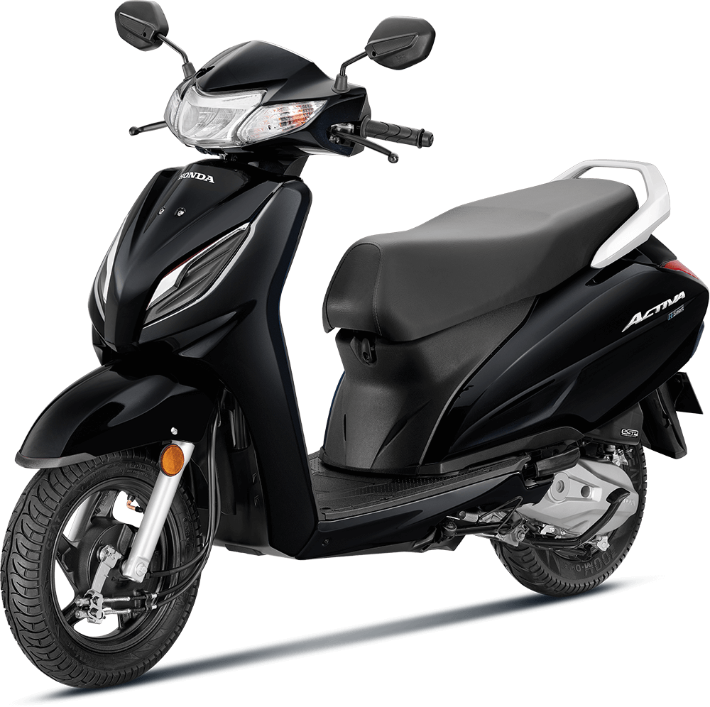 Checkout Black Honda Activa OBD2 at reasonable price exclusively at Rushabh Honda, Nashik. Best Two wheeler Honda Dealers for years. Click for more!