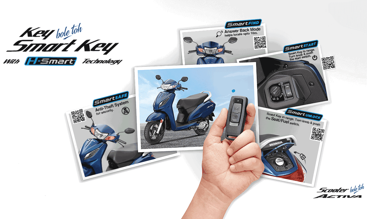 Checkout Blue Honda Activa OBD2 features, price and more exclusively at Rushabh Honda, Nashik. Best Two wheeler Honda Dealers for years.