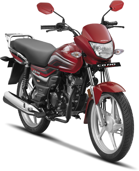 Available Red with gold Metallic Honda CD 110 Dream at reasonable price exclusively at Rushabh Honda, Nashik. Best Two wheeler Honda Dealers for years. 