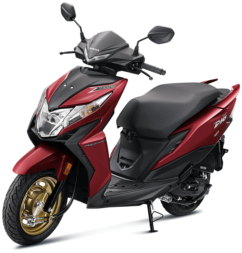Honda Dio OBD2 | Deluxe Red | Rushabh Honda Checkout Deluxe red Honda Dio OBD2 at reasonable price exclusively at Rushabh Honda, Nashik. Best Two wheeler Honda Dealers for years.