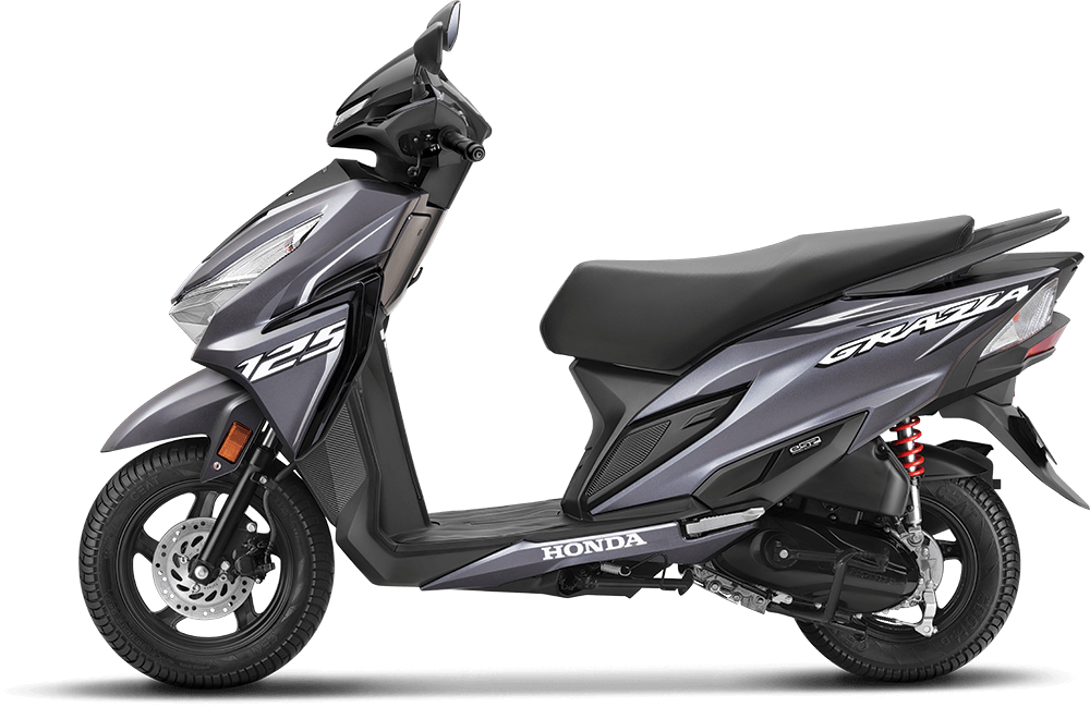 Available Matte Grey Honda Grazia 125 at reasonable price exclusively at Rushabh Honda, Nashik. Best Two wheeler Honda Dealers for years. 
