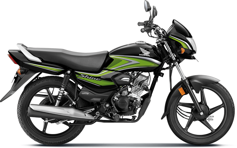 Checkout Black With Green Honda Shine features, price and more exclusively at Rushabh Honda, Nashik. Best Two wheeler Honda Dealers for years.