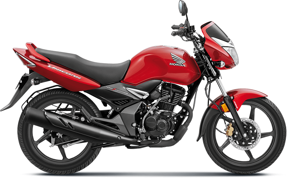 Available Imperial Red Metallic Honda Unicorn OBD2 at reasonable price exclusively at Rushabh Honda, Nashik. Best Two wheeler Honda Dealers for years. 