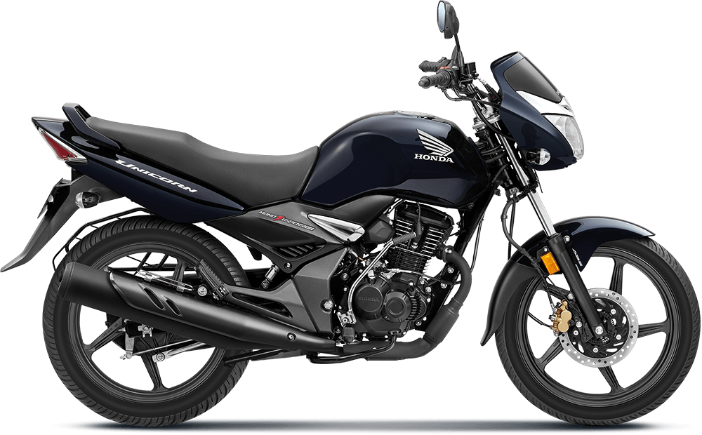 Available Pearl Siren Blue Honda Unicorn OBD2 at reasonable price exclusively at Rushabh Honda, Nashik. Best Two wheeler Honda Dealers for years. Click for more info!