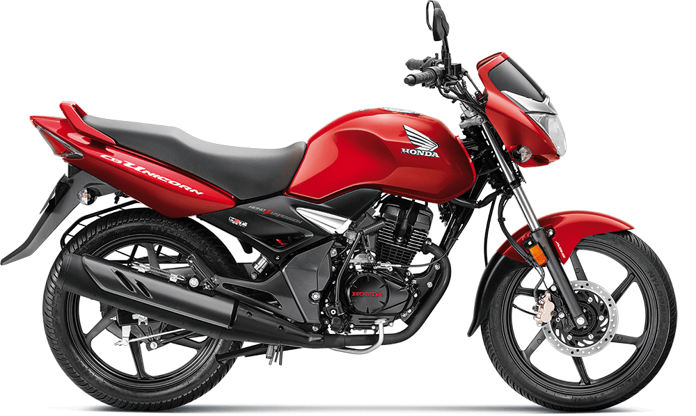Honda CB Unicorn | Imperial Red Metallic | Rushabh Honda Available Red Honda CB Unicorn at reasonable price exclusively at Rushabh Honda, Nashik. Best Two wheeler Honda Dealers for years. Click for more info!