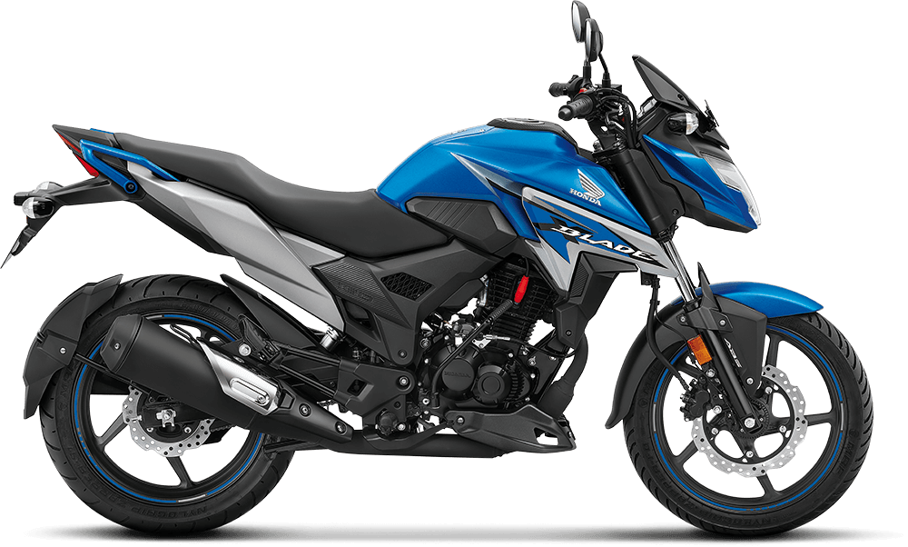 Available Blue Metallic Honda X Blade at reasonable price exclusively at Rushabh Honda, Nashik. Best Two wheeler Honda Dealers for years.